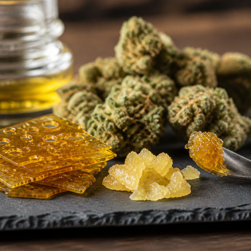Cannabis concentrates, shatter and live resin